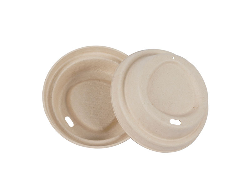 Zero Waste Eco Friendly Disposable Compostable Biodegradable Paper Pulp Coffee Cup Dome Lid