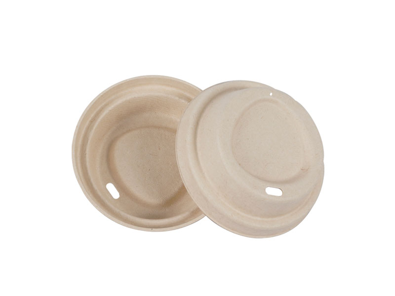 Zero Waste Eco Friendly Disposable Compostable Biodegradable Paper Pulp Coffee Cup Lid