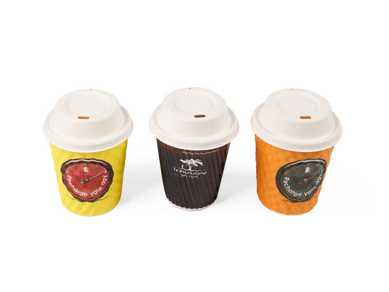80mm Eco Friendly Disposable Compostable Biodegradable Paper Pulp Coffee Cup Lid
