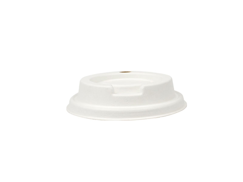 90mm Eco Friendly Disposable Compostable Biodegradable Paper Pulp Take Out Cup Lid