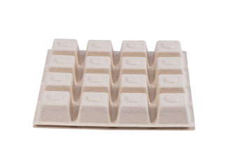 Eco Friendly Disposable Biodegradable Compostable Elegant Rectangle Paper Pulp Container