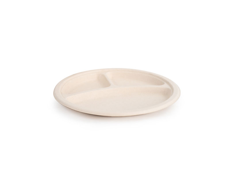 Zero Waste Bagasse Sugarcane Disposable Biodegradable Compostable Round Paper Pulp Party Plates